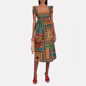 New FARM Rio Anthropologie Banana Scarves Dress Beaded Size XL